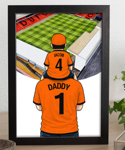 Dundee United Father & Son At The Match Personalised Stadium Framed Print