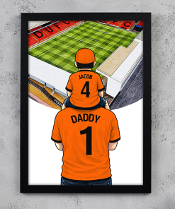 Alternative view of Dundee United Father & Son At The Match Personalised Stadium Framed Print