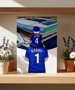 Alternative view of Everton Father & Son At The Match Personalised Stadium Framed Print
