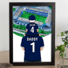 Millwall Father & Son At The Match Personalised Stadium Framed Print