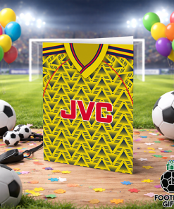 Alternative view of Arsenal Away Shirt 1991 Greeting Card Classic Kits Name & Number
