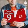 Arsenal Home Shirt 2004 Greeting Card Classic Kits Name & Number