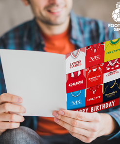 Alternative view of Barnsley Happy Birthday Greeting Card Retro Shirt Montage Classic Kits