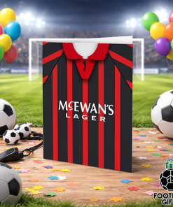 Alternative view of Blackburn Rovers Away Shirt 1995 Greeting Card Classic Kits Name & Number