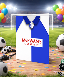 Alternative view of Blackburn Rovers Home Shirt 1995 Greeting Card Classic Kits Name & Number