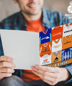 Alternative view of Blackpool Happy Birthday Greeting Card Retro Shirt Montage Classic Kits