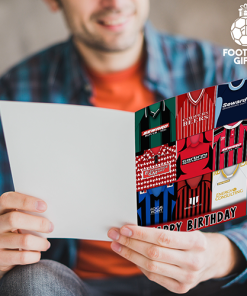 Alternative view of Bournemouth Happy Birthday Greeting Card Retro Shirt Montage Classic Kits