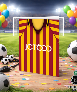 Alternative view of Bradford City Home Shirt 1998 Greeting Card Classic Kits Name & Number