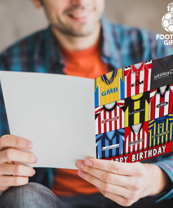 Alternative view of Brentford Happy Birthday Greeting Card Retro Shirt Montage Classic Kits