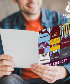 Alternative view of Burnley Happy Birthday Greeting Card Retro Shirt Montage Classic Kits