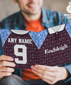 Burnley Home Shirt 1991 Greeting Card Classic Kits Name & Number