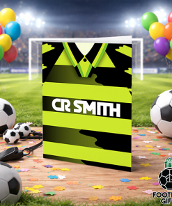 Alternative view of Celtic Away Shirt 1997 Greeting Card Classic Kits Name & Number