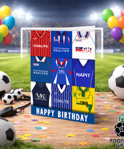 Chesterfield Happy Birthday Greeting Card Retro Shirt Montage Classic Kits