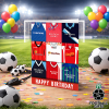 Crewe Alexandra Happy Birthday Greeting Card Retro Shirt Montage Classic Kits
