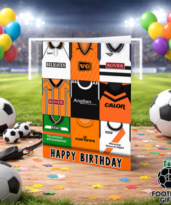 Dundee United Happy Birthday Greeting Card Retro Shirt Montage Classic Kits
