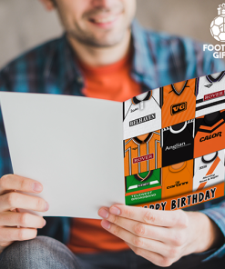 Alternative view of Dundee United Happy Birthday Greeting Card Retro Shirt Montage Classic Kits