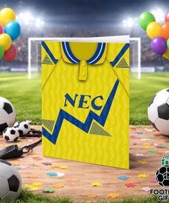 Alternative view of Everton Away Shirt 1991 Greeting Card Classic Kits Name & Number