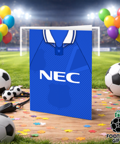 Alternative view of Everton Home Shirt 1994 Greeting Card Classic Kits Name & Number
