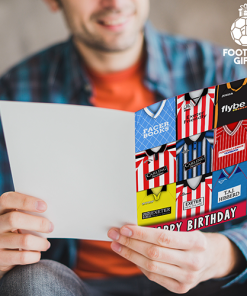 Alternative view of Exeter City Happy Birthday Greeting Card Retro Shirt Montage Classic Kits