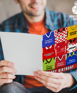 Alternative view of Leyton Orient Happy Birthday Greeting Card Retro Shirt Montage Classic Kits