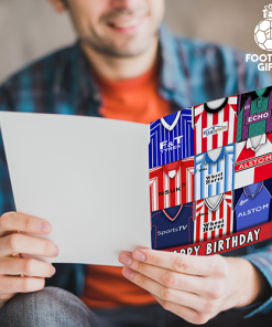 Alternative view of Lincoln City Happy Birthday Greeting Card Retro Shirt Montage Classic Kits