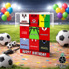 Man Utd Happy Birthday Greeting Card Retro Shirt Montage Classic Kits