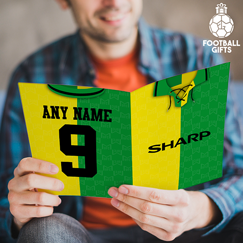 Man Utd Away Shirt 92-94 Greeting Card Classic Kits Name & Number