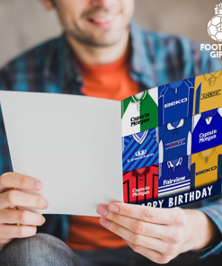 Alternative view of Millwall Happy Birthday Greeting Card Retro Shirt Montage Classic Kits