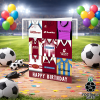 Northampton Town Happy Birthday Greeting Card Retro Shirt Montage Classic Kits