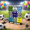 Notts County Happy Birthday Greeting Card Retro Shirt Montage Classic Kits