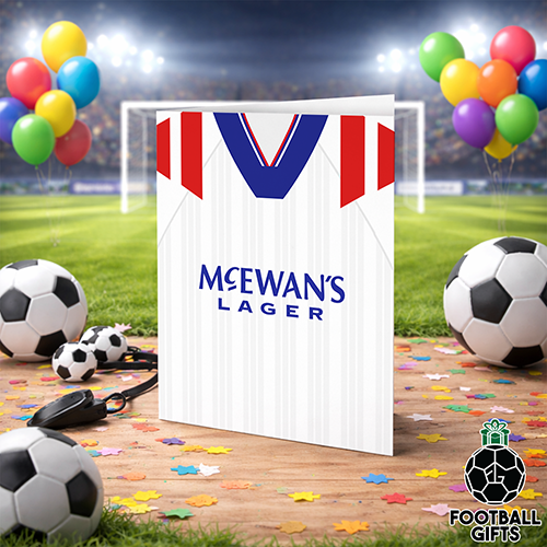 Rangers Away Shirt 1992 Greeting Card Classic Kits Name & Number - Image 2