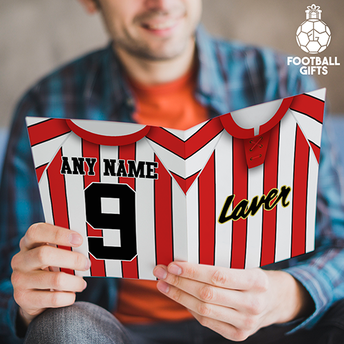 Sheffield Utd Home Shirt 1992 Greeting Card Classic Kits Name & Number