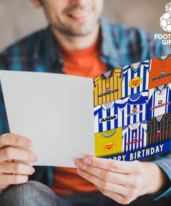 Alternative view of Sheffield Wednesday Happy Birthday Greeting Card Retro Shirt Montage Classic Kits