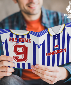 Sheffield Wednesday Home Shirt 1993 Greeting Card Classic Kits Name & Number