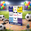Spurs Happy Birthday Greeting Card Retro Shirt Montage Classic Kits
