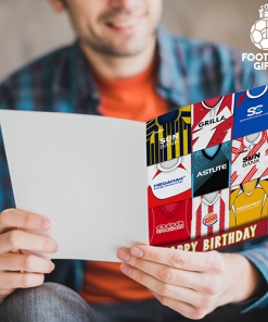 Alternative view of Stevenage Happy Birthday Greeting Card Retro Shirt Montage Classic Kits