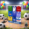 Stockport County Happy Birthday Greeting Card Retro Shirt Montage Classic Kits