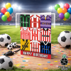 Stoke City Happy Birthday Greeting Card Retro Shirt Montage Classic Kits