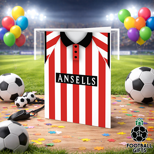 Stoke City Home Shirt 1991 Greeting Card Classic Kits Name & Number - Image 2