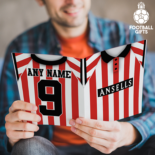 Stoke City Home Shirt 1991 Greeting Card Classic Kits Name & Number