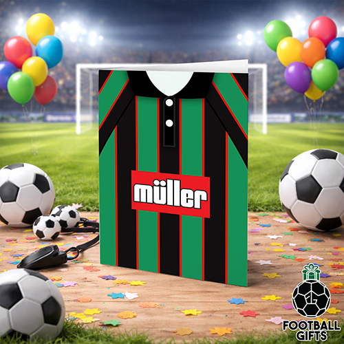 Aston Villa Away Shirt 1994 Greeting Card Classic Kits Name & Number - Image 2