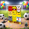 Watford Happy Birthday Greeting Card Retro Shirt Montage Classic Kits