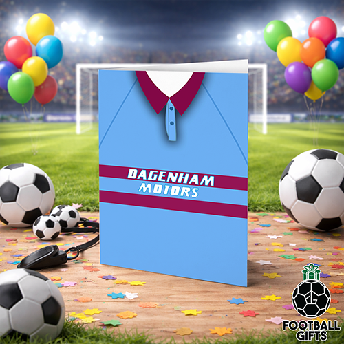 West Ham Away Shirt 1995 Greeting Card Classic Kits Name & Number - Image 2