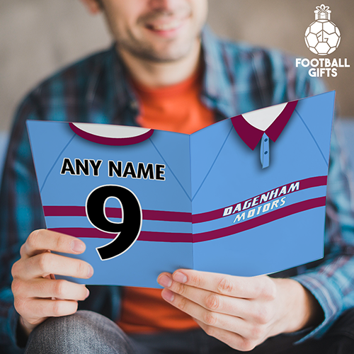 West Ham Away Shirt 1995 Greeting Card Classic Kits Name & Number