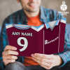 West Ham Home Shirt 1999 Greeting Card Classic Kits Name & Number