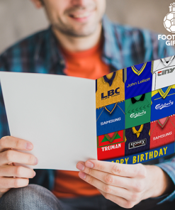 Alternative view of Wimbledon Happy Birthday Greeting Card Retro Shirt Montage Classic Kits