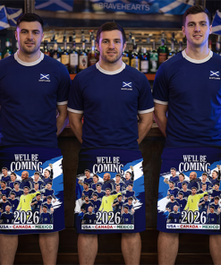 Scotland World Cup 2026 We'll be Coming Novelty Kilt Navy Flag Design 1
