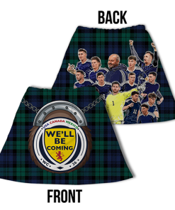 Alternative view of Scotland World Cup We'll be Coming 2026 Novelty Kilt Green Tartan Design 5