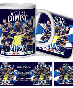 Scotland We'll Be Coming Mug & Coaster Set World Cup 2026