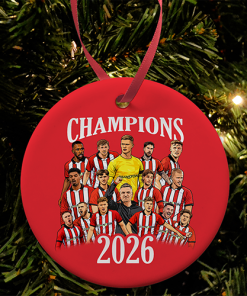 Lincoln City Champions 2026 Christmas Tree Decoration Bauble